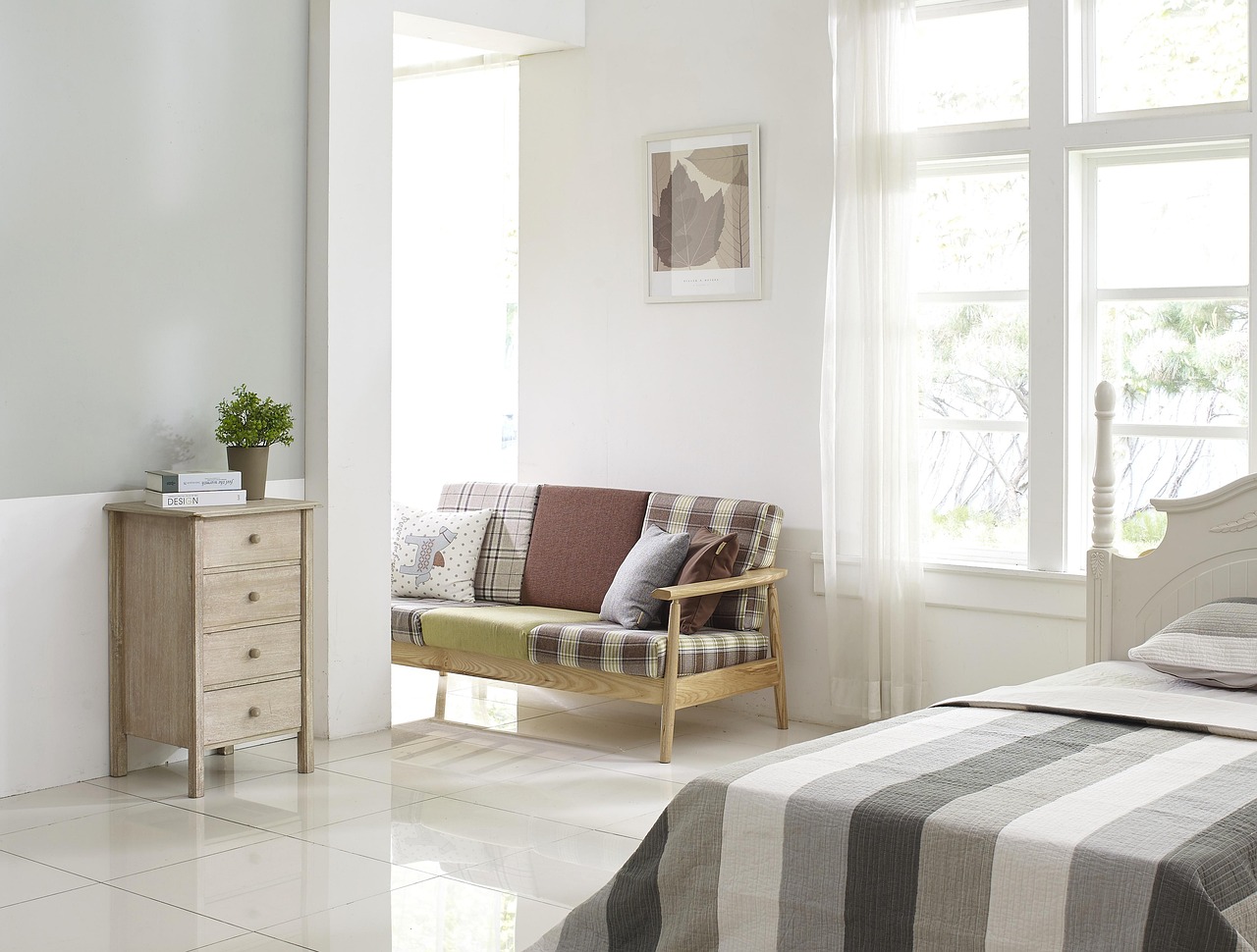 Solstice Greens, Pune — Bright bedroom with balcony access